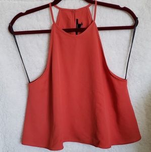 Orange Swing Crop Tank.